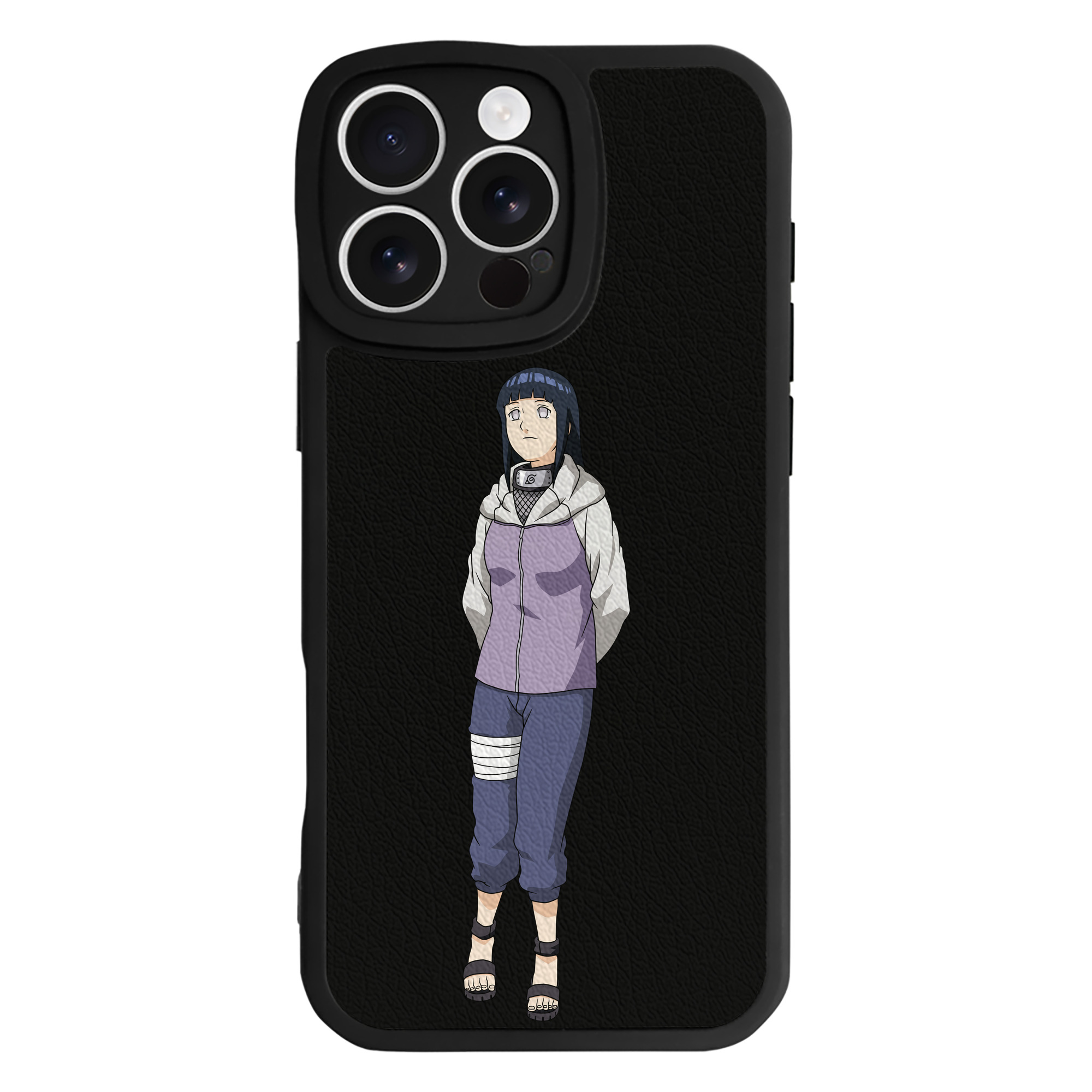 （画像用） NARUTO -ナルト- 日向ヒナタ Hyūga Hinata 【iPhone 16シリーズ対応】シリコンスマホケース（レザー調） 材質：シリコン